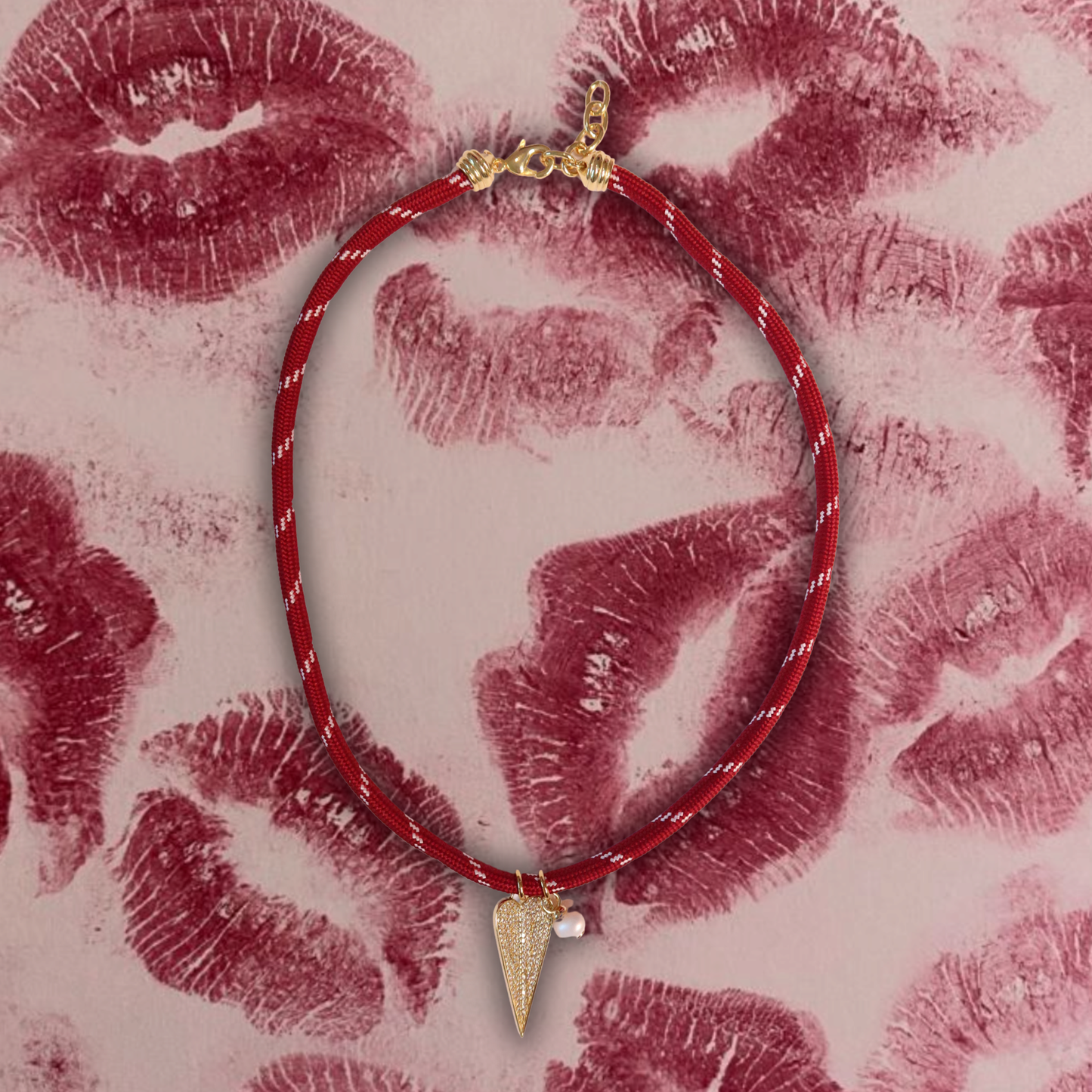 Scarlet Heart Paracord Necklace