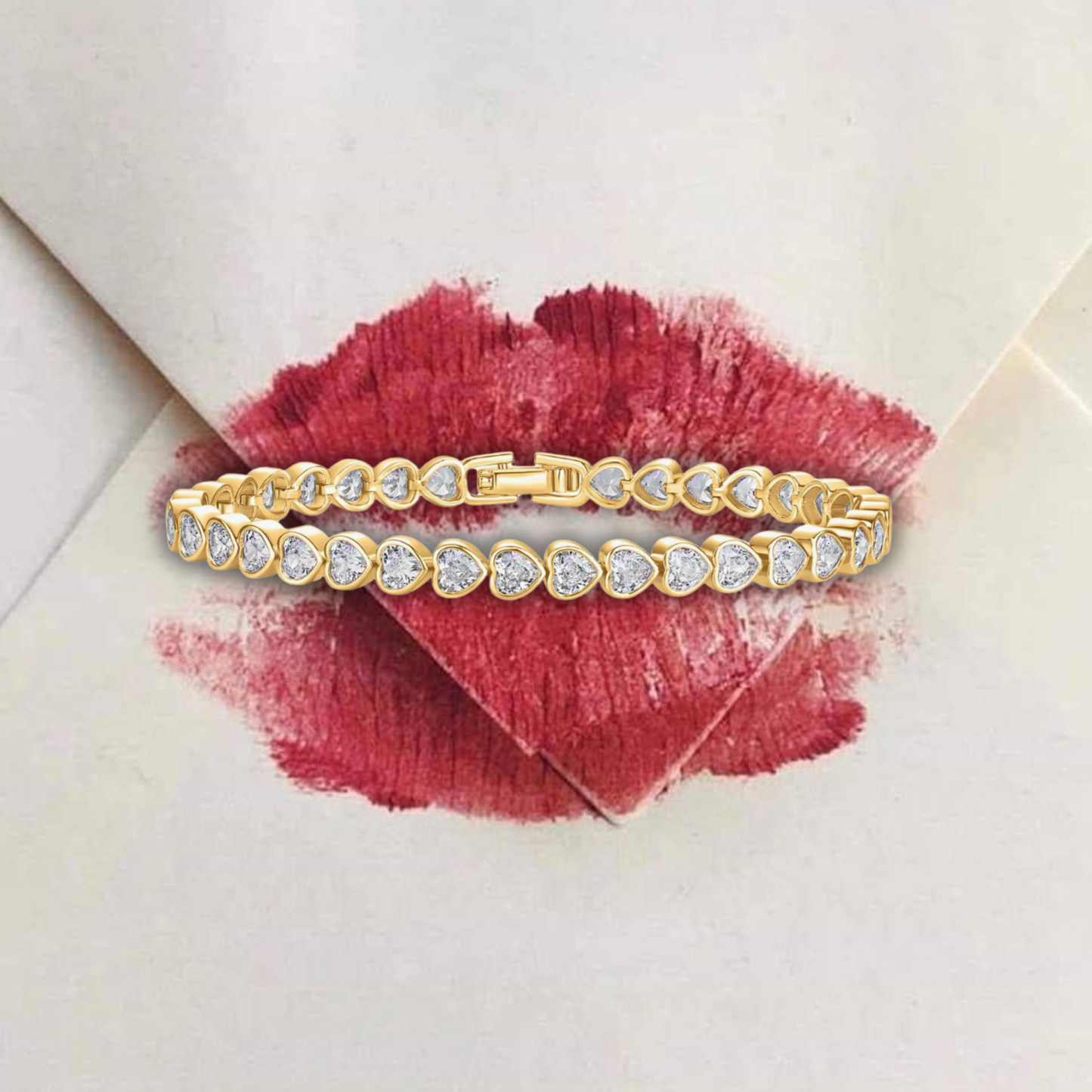 Sweet Heart Tennis Bracelet
