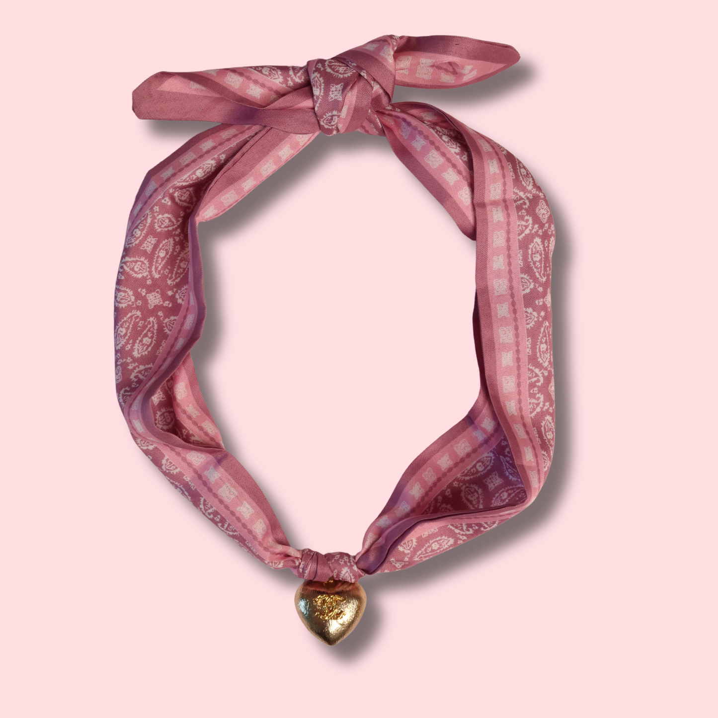 Pink Champagne Bandana Necklace